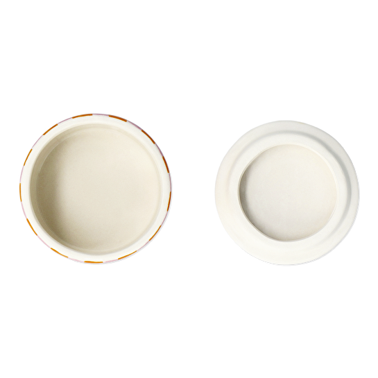 Flying Tiger Copenhagen Pembe Turuncu Kapaklı Seramik Kavanoz