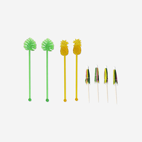 Flying Tiger Copenhagen Yaz Partisi Temalı Kokteyl Süsleme Seti