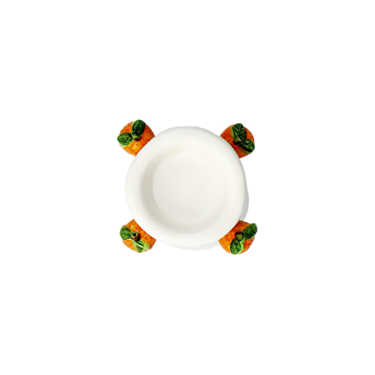 Flying Tiger Copenhagen Turuncu Portakal Detaylı Seramik Tealight Mumluk