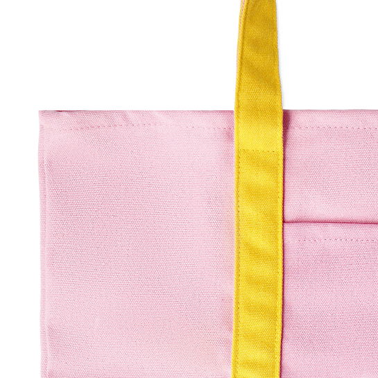 Flying Tiger Copenhagen Pembe Sarı Bez Çanta