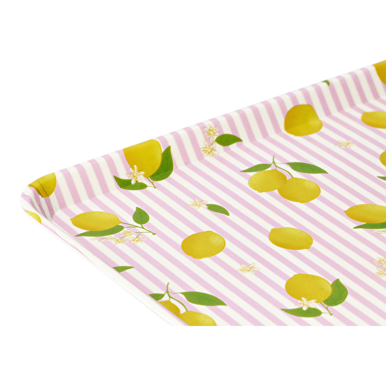 Flying Tiger Copenhagen Sarı Limon Desenli Küçük Tepsi