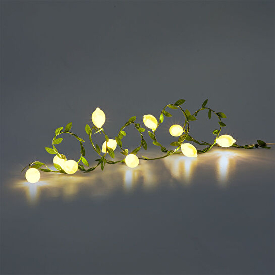 Flying Tiger Copenhagen Sarı Limon Detaylı LED Işık Zinciri