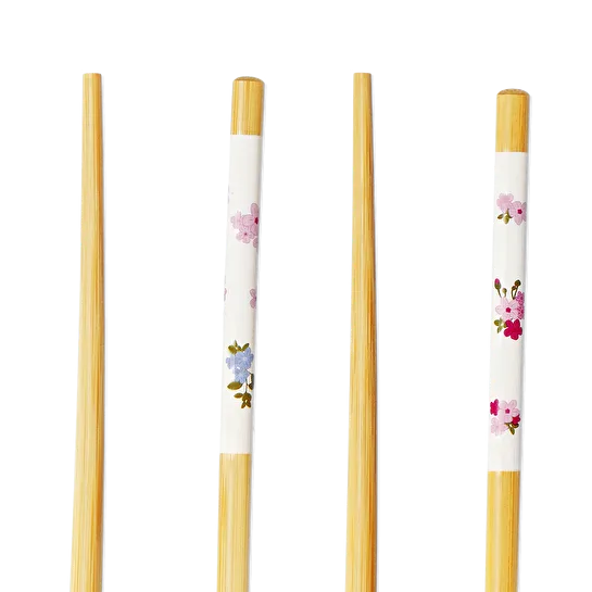 Flying Tiger Copenhagen 2'li Bahar Çiçekleri Desenli Bambu Chopstick