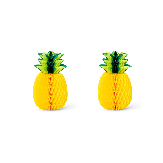 Flying Tiger Copenhagen 2'li Sarı Ananas Şeklinde Masa Dekorasyonu