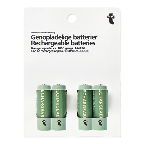 Flying Tiger Copenhagen AA 4'lü Şarj Edilebilir Pil - 1.5V