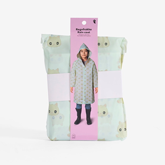 Flying Tiger Copenhagen Yeşil Kedi Desenli Yağmurluk 8-12 Yaş