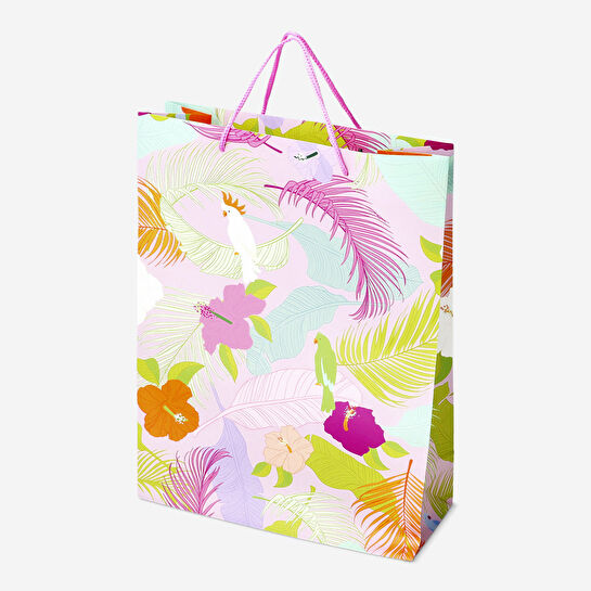 Flying Tiger Copenhagen Tropikal Yaprak Desenli Hediye Çantası