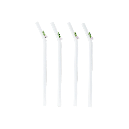 Flying Tiger Copenhagen 4'lü Kiraz Detaylı Cam Pipet