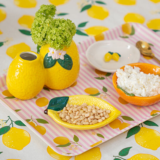 Flying Tiger Copenhagen 2'li Sarı Limon Şeklinde Seramik Vazo