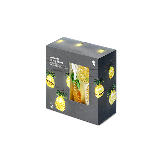 Flying Tiger Copenhagen Sarı Ananas Detaylı LED Işık Zinciri