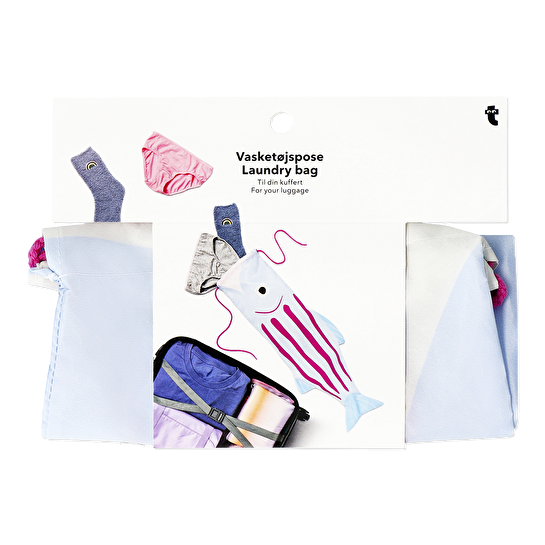 Flying Tiger Copenhagen Pembe Balık Şeklinde İpli Seyahat Torbası