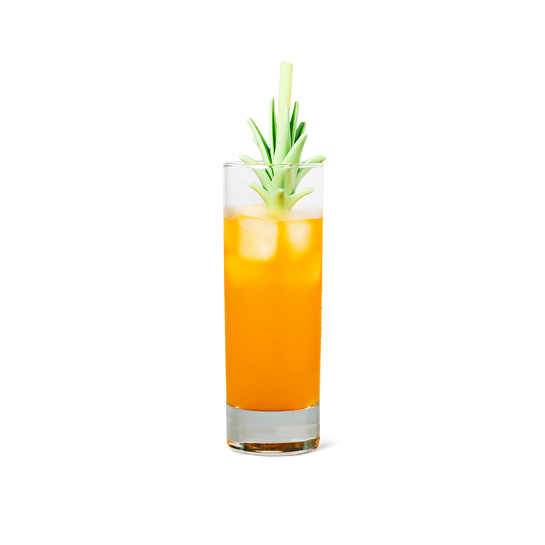 Flying Tiger Copenhagen 4'lü Yeşil Yaprak Detaylı Plastik Pipet