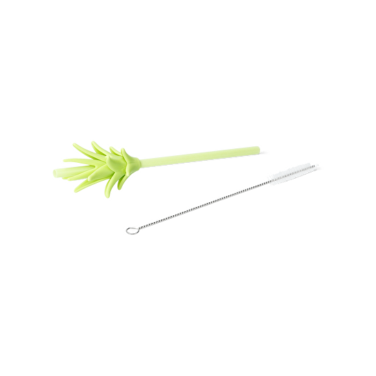 Flying Tiger Copenhagen 4'lü Yeşil Yaprak Detaylı Plastik Pipet
