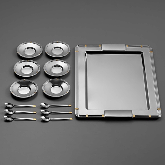 Jumbo 4200 Gold Çelik Çay Seti