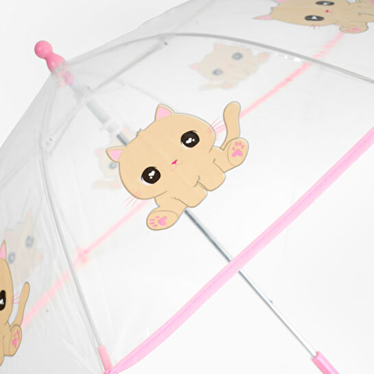 Flying Tiger Copenhagen Kedi Desenli Şeffaf Çocuk Şemsiyesi