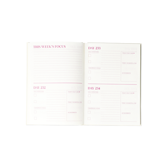 Flying Tiger Copenhagen Kiraz Desenli Beyaz Öz Bakım Günlüğü A5