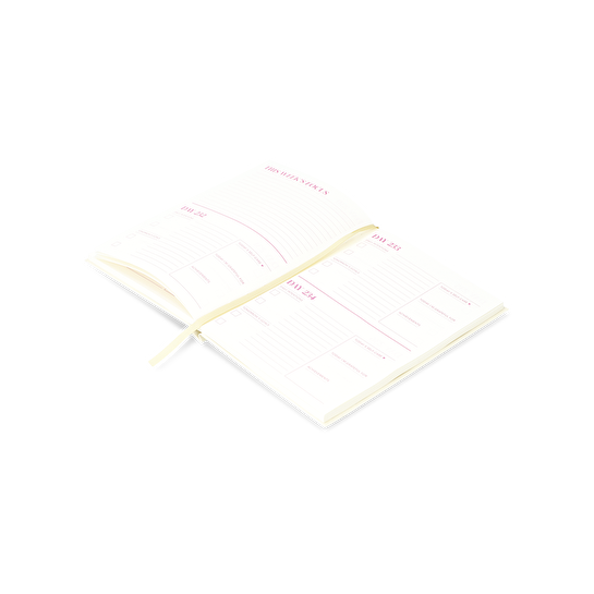 Flying Tiger Copenhagen Kiraz Desenli Beyaz Öz Bakım Günlüğü A5