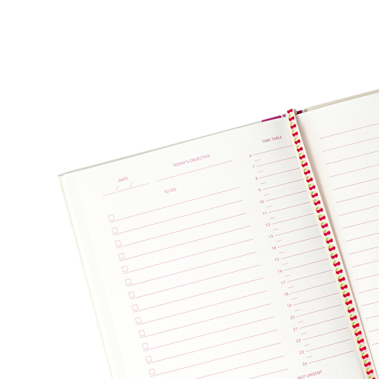 Flying Tiger Copenhagen Kiraz Desenli Pembe Planlayıcı