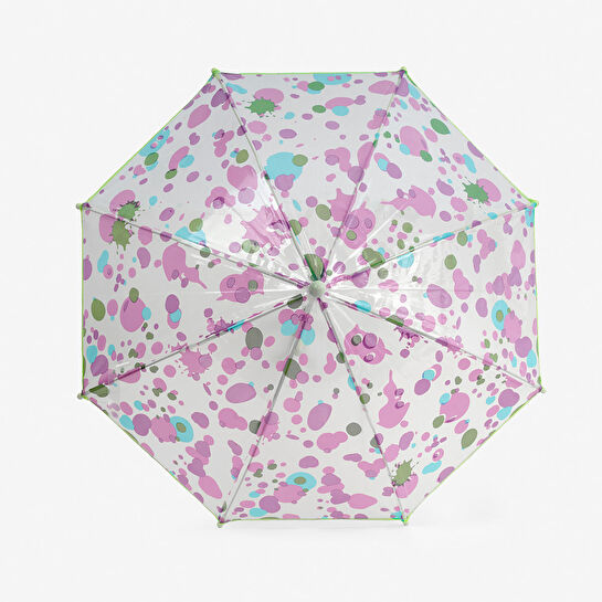 Flying Tiger Copenhagen Puantiye Desenli Şeffaf Çocuk Şemsiyesi