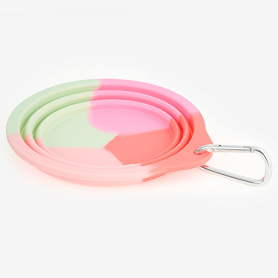 Flying Tiger Copenhagen Pembe Katlanabilir Evcil Hayvan Yemek Kasesi
