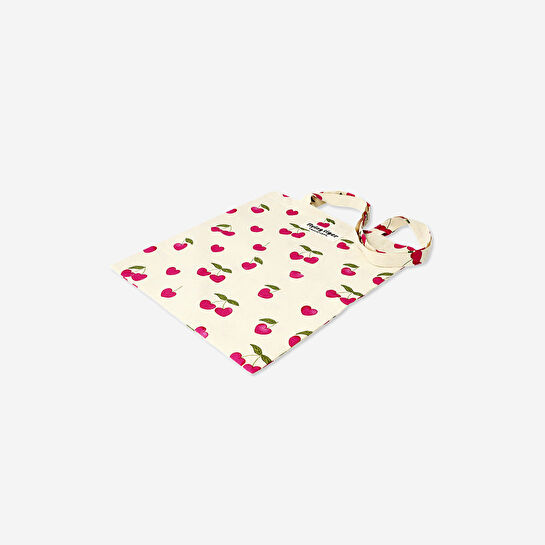 Flying Tiger Copenhagen Kiraz Desenli Bej Bez Çanta