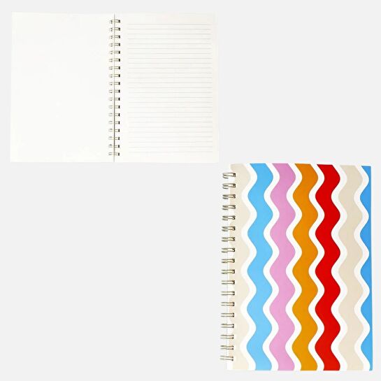 Flying Tiger Copenhagen Çok Renkli Çizgili Spiralli B5 Defter