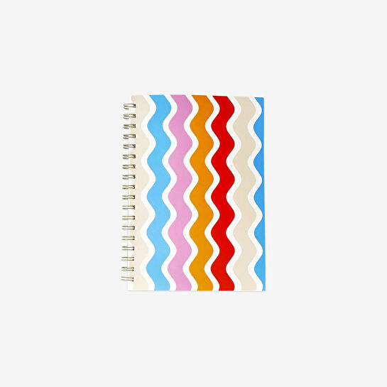 Flying Tiger Copenhagen Çok Renkli Çizgili Spiralli B5 Defter