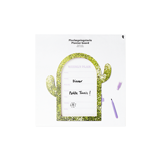 Flying Tiger Copenhagen Kaktüs Şeklinde Çerçeveli Haftalık Planlayıcı