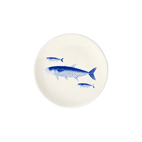 Flying Tiger Copenhagen Balık Desenli Beyaz Küçük Tabak