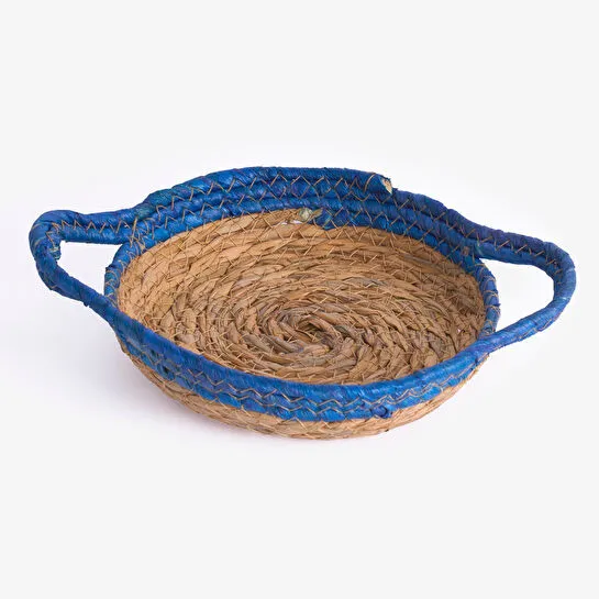 Flying Tiger Copenhagen Mavi Kenarlı Hasır Tepsi 20 cm