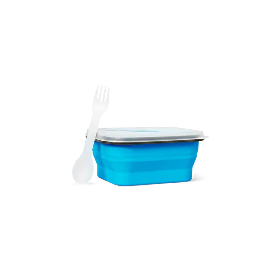 Flying Tiger Copenhagen Mavi Katlanabilir Silikon Beslenme Kabı