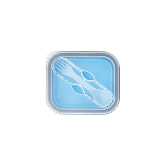 Flying Tiger Copenhagen Mavi Katlanabilir Silikon Beslenme Kabı