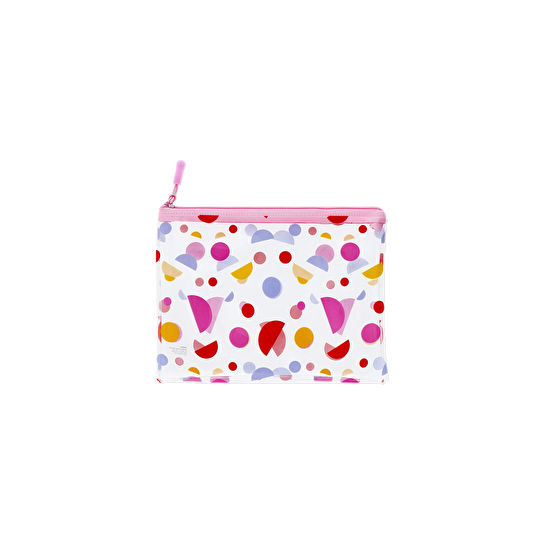 Flying Tiger Copenhagen Geometrik Desenli Şeffaf Kalem Kutusu