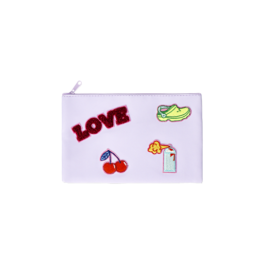 Flying Tiger Copenhagen Yama Detaylı Mor Kalem Kutusu