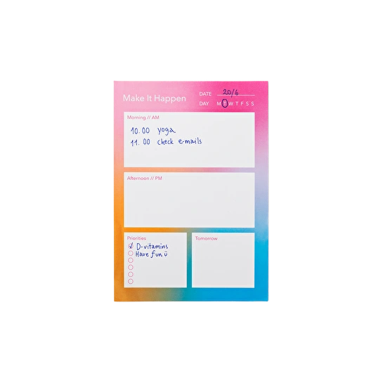 Flying Tiger Copenhagen Çok Renkli Planlayıcı Not Defteri