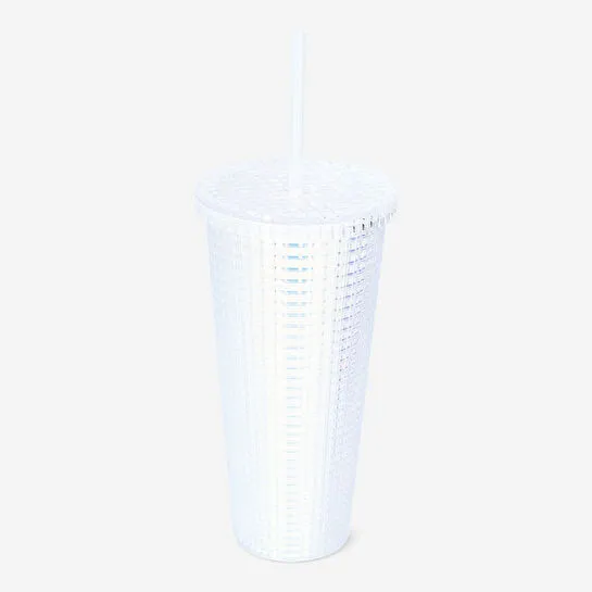 Flying Tiger Copenhagen Beyaz Pipetli Plastik Bardak