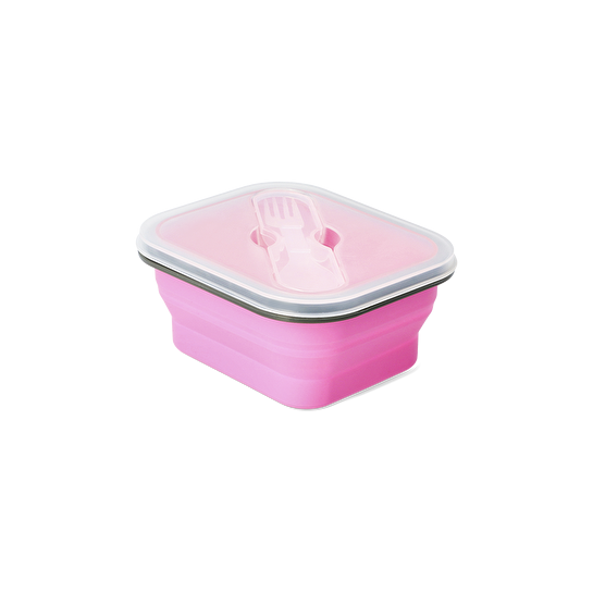 Flying Tiger Copenhagen Pembe Katlanabilir Silikon Beslenme Kabı