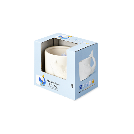 Flying Tiger Copenhagen Kendin Yap Balık Şeklinde Seramik Kupa Boyama Seti