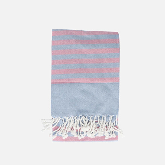 Flying Tiger Copenhagen Mavi Pembe Çizgili Peştemal