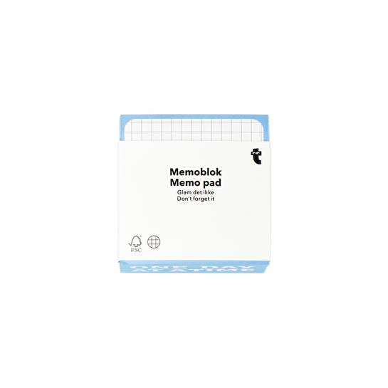 Flying Tiger Copenhagen Mavi Baskılı Bloknot