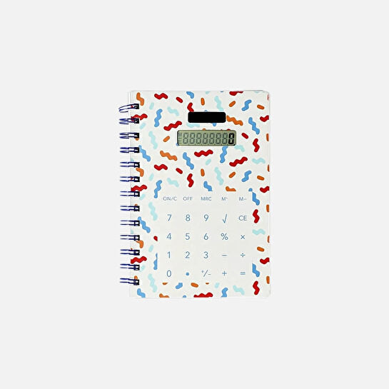 Flying Tiger Copenhagen Konfeti Desenli Hesap Makineli Spiralli Defter
