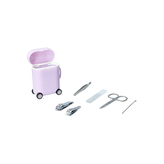 Flying Tiger Copenhagen Pembe Valiz Şeklinde Manikür Seti