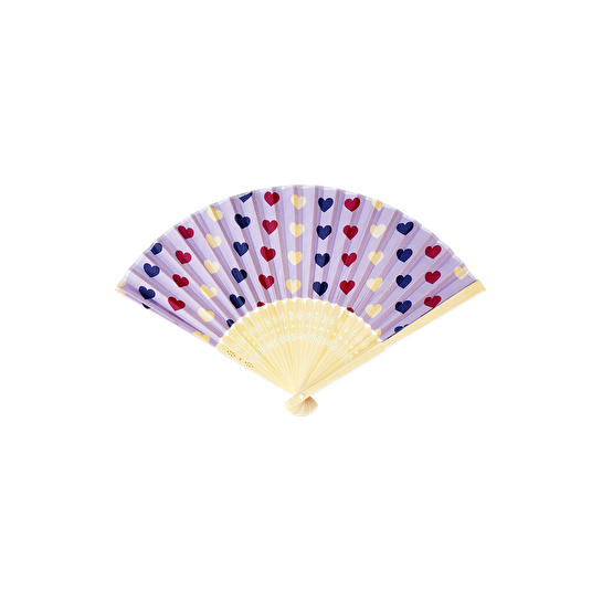 Flying Tiger Copenhagen Kalp Desenli Bambu Yelpaze