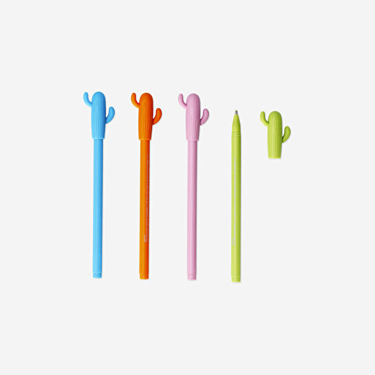 Flying Tiger Copenhagen Kaktüs Detaylı Simli Jel Tükenmez Kalem