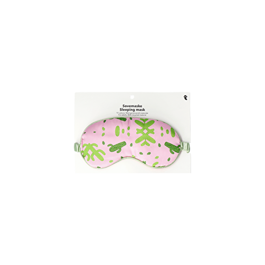 Flying Tiger Copenhagen Kaktüs Desenli Pembe Uyku Maskesi