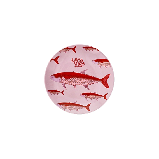 Flying Tiger Copenhagen Pembe Balık Desenli Seramik Tabak