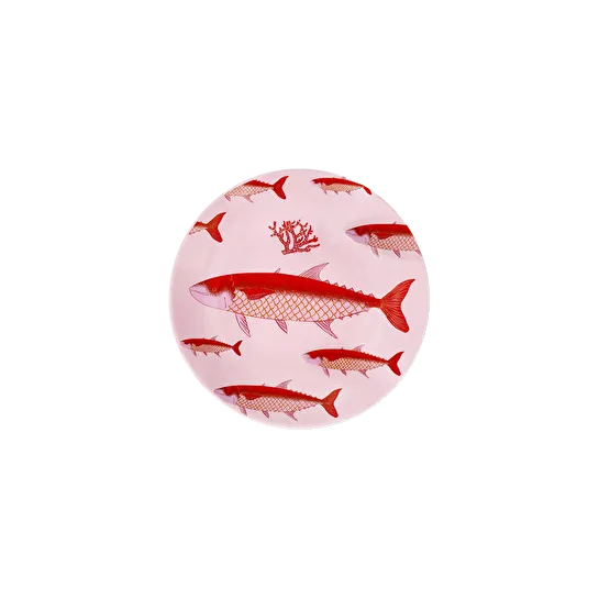 Flying Tiger Copenhagen Pembe Balık Desenli Seramik Tabak