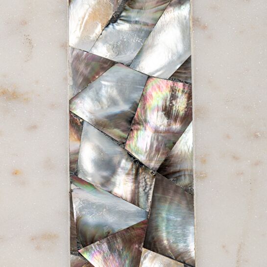 Jumbo Romano Mermer Servislik 14x14x1.76 cm Beyaz