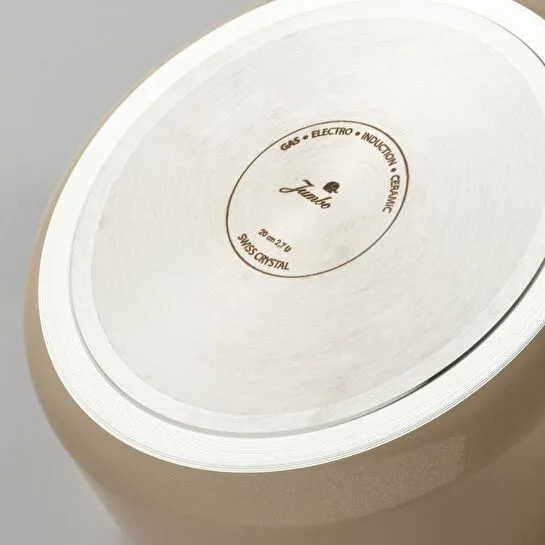 Jumbo Swiss Crystal Dark Cream 7 Parça İndüksiyon Tabanlı Tencere Seti