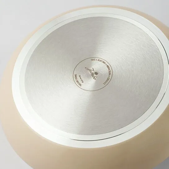 Jumbo Swiss Crystal Dark Cream 7 Parça İndüksiyon Tabanlı Tencere Seti